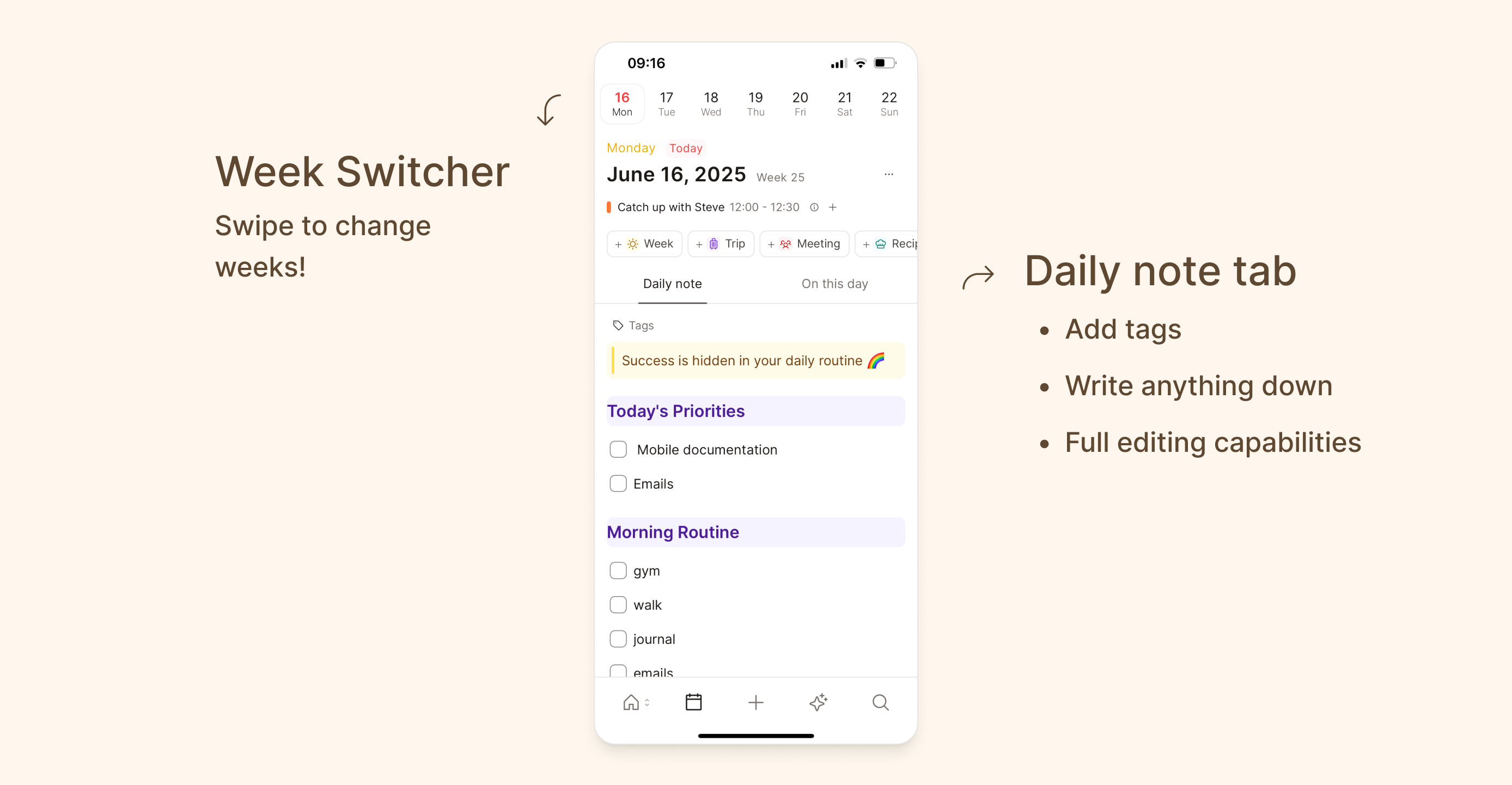 Mobile Daily Note