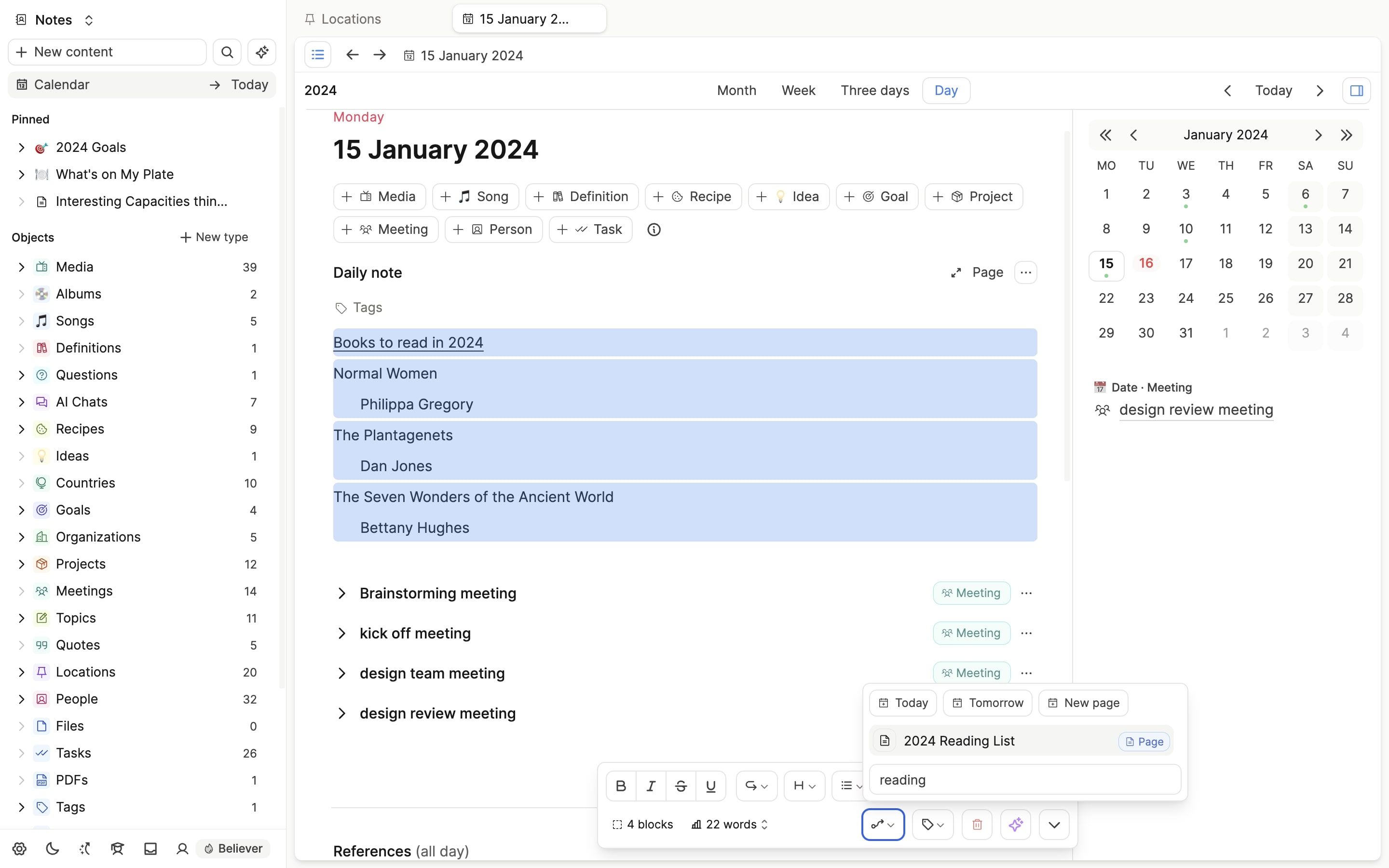 Select blocks and move
