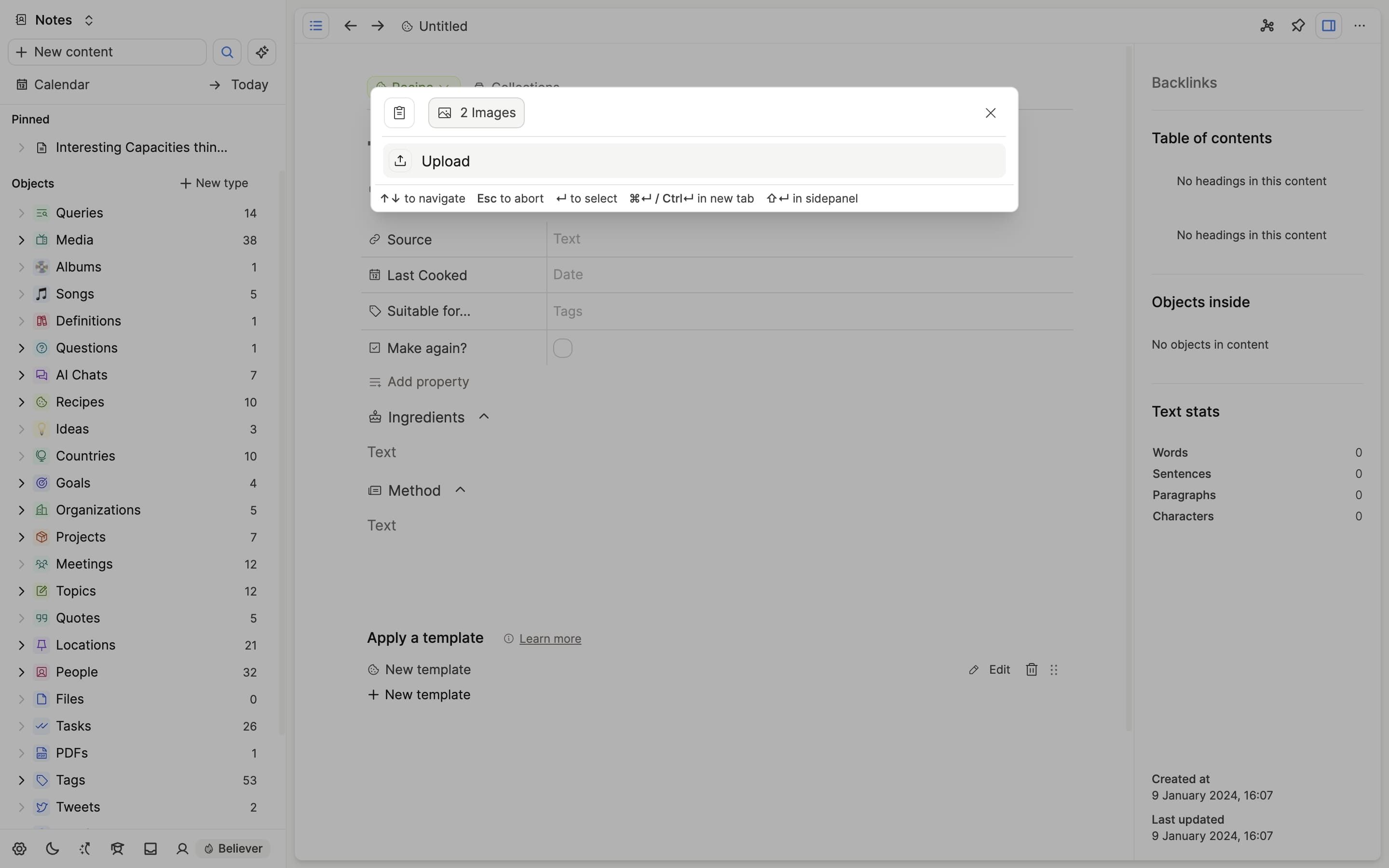 what pasting into the command bar looks like