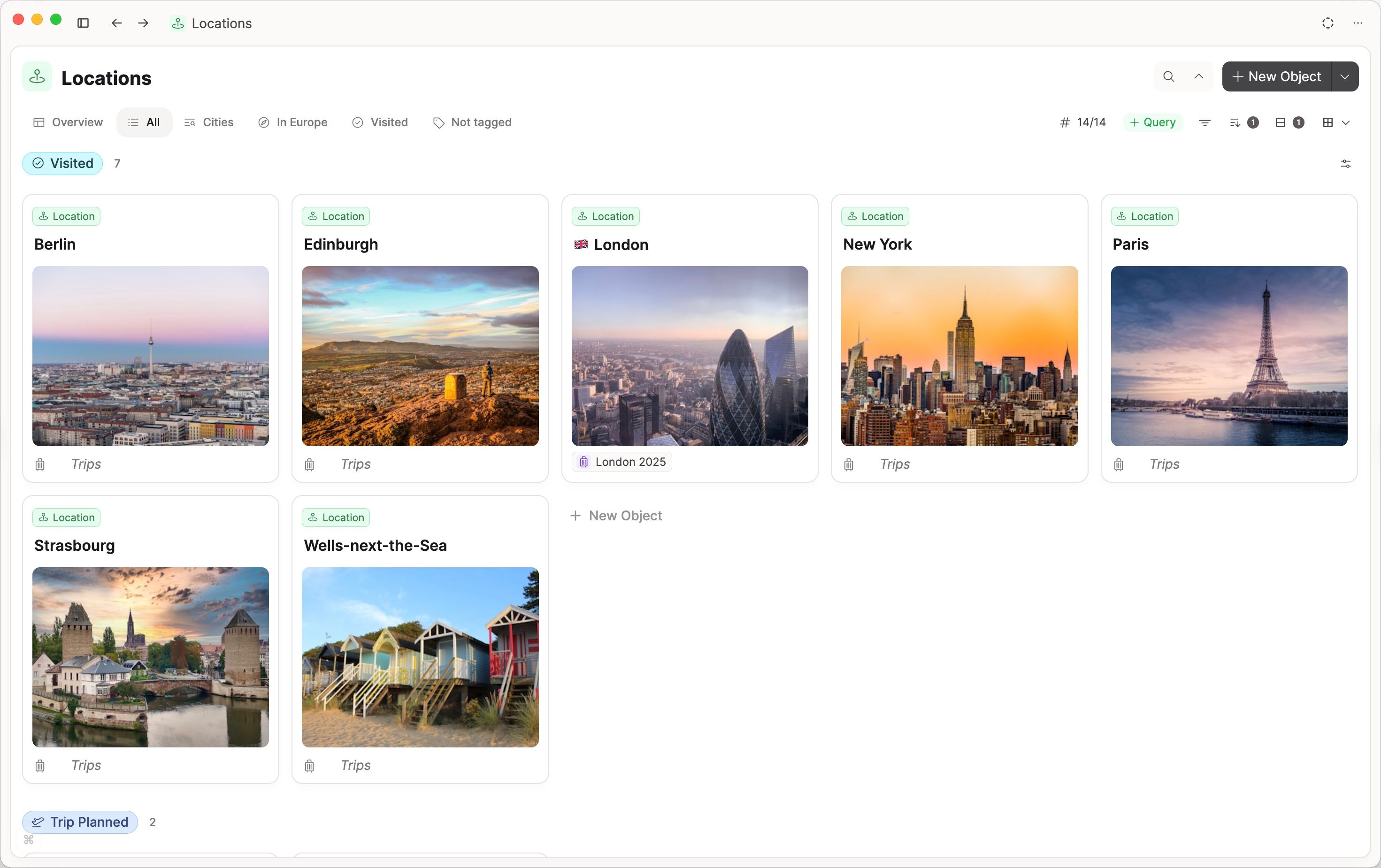 Gallery view with small card customization