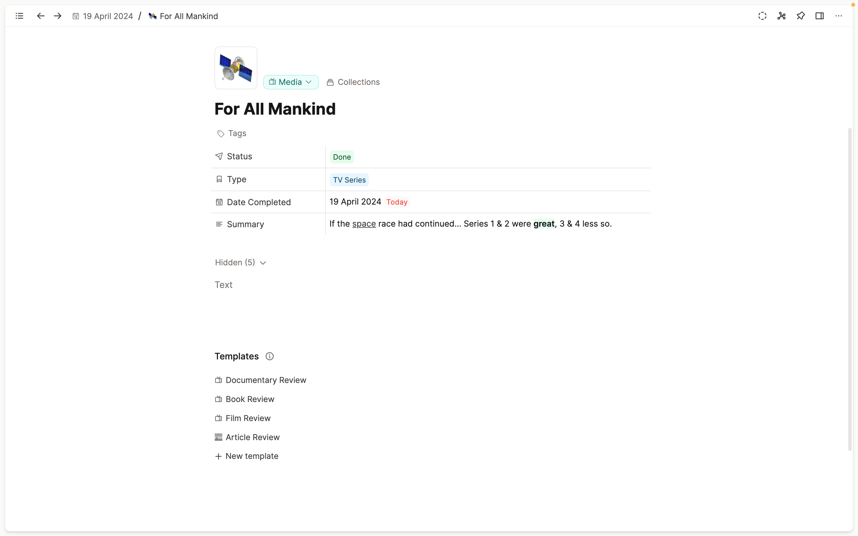 Text property with formatting