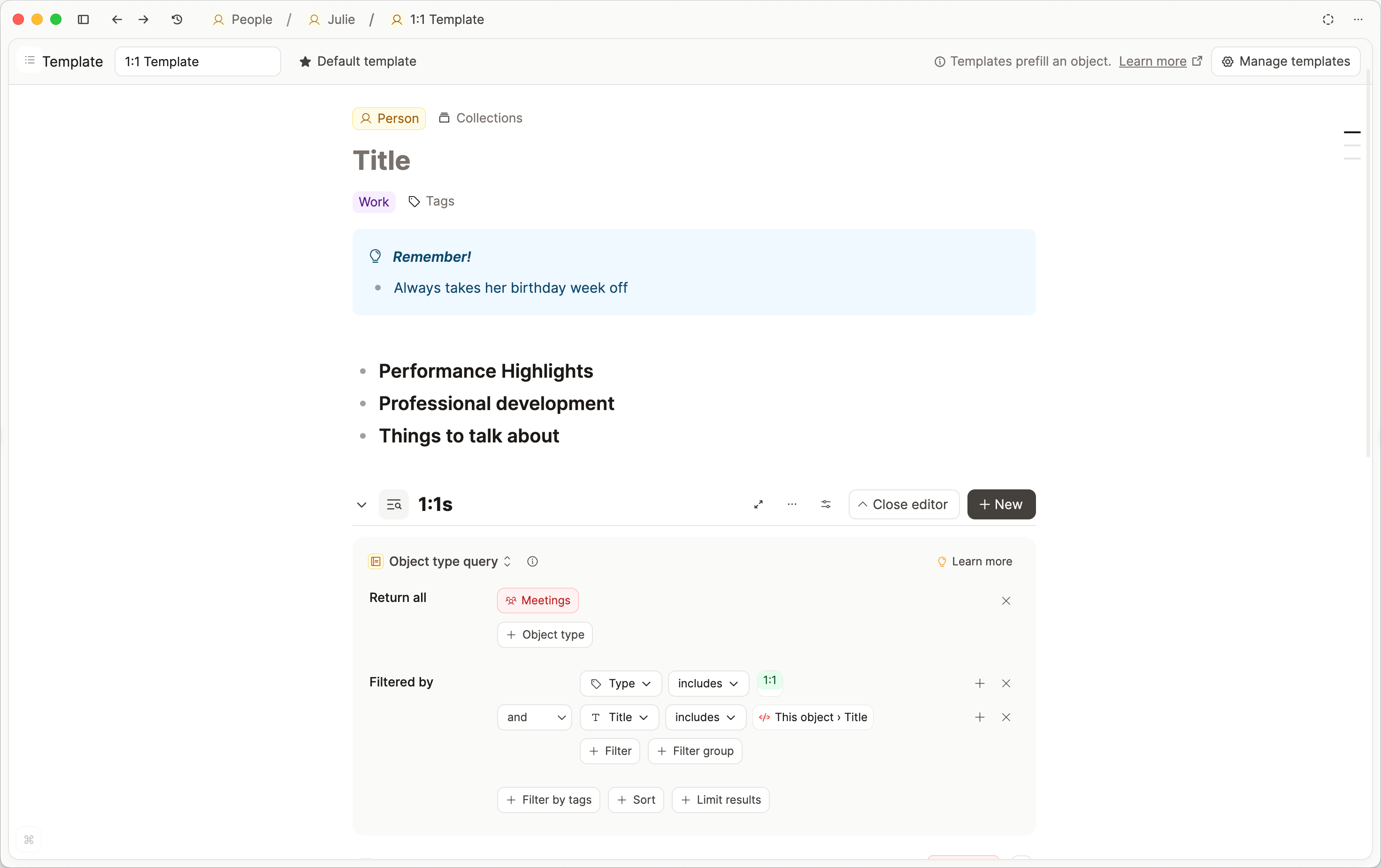 variable query in template